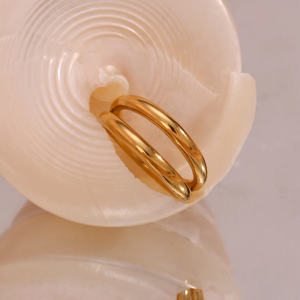 The Duo Minimalist Double Layer Ring by Vexa - RING - Vexa