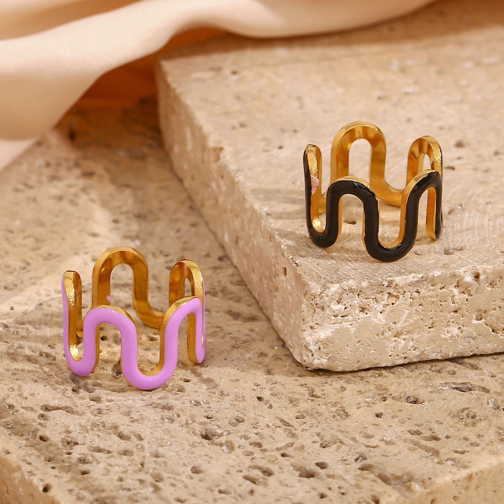 The Chroma Wave Y2K Enamel Ring by Vexa - RING - Vexa