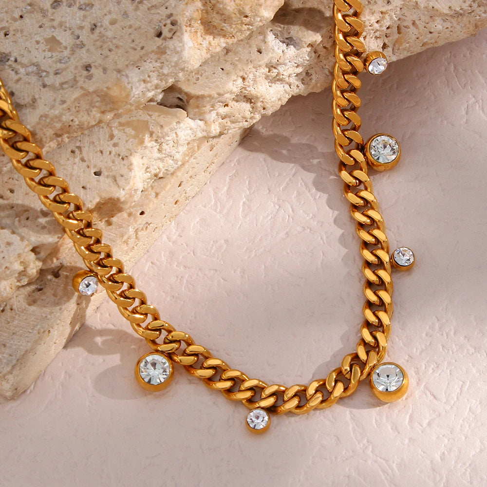 The Stella Crystal Cuban Choker by Vexa - necklace - Vexa