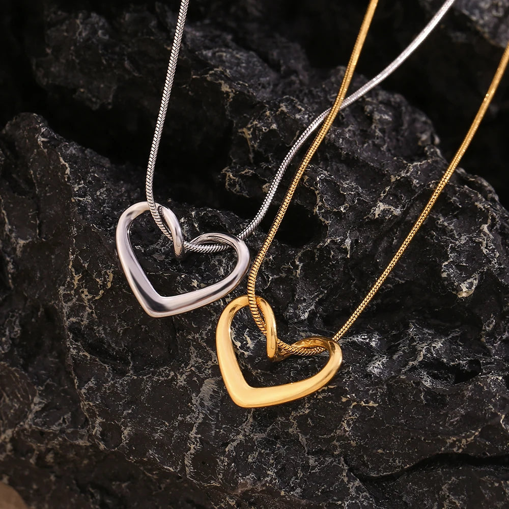The Amara Minimalist Heart Pendant Necklace by Vexa - necklace - Vexa