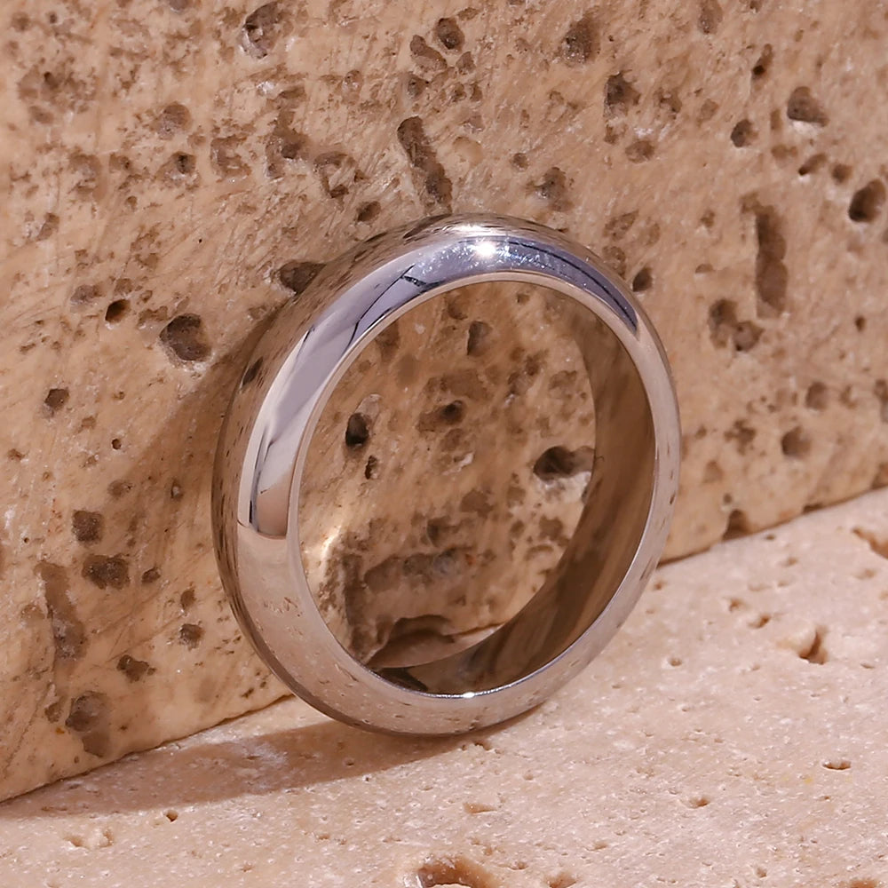 The Zenith Minimalist Dome Ring by Vexa - RING - Vexa - 9 - Silver