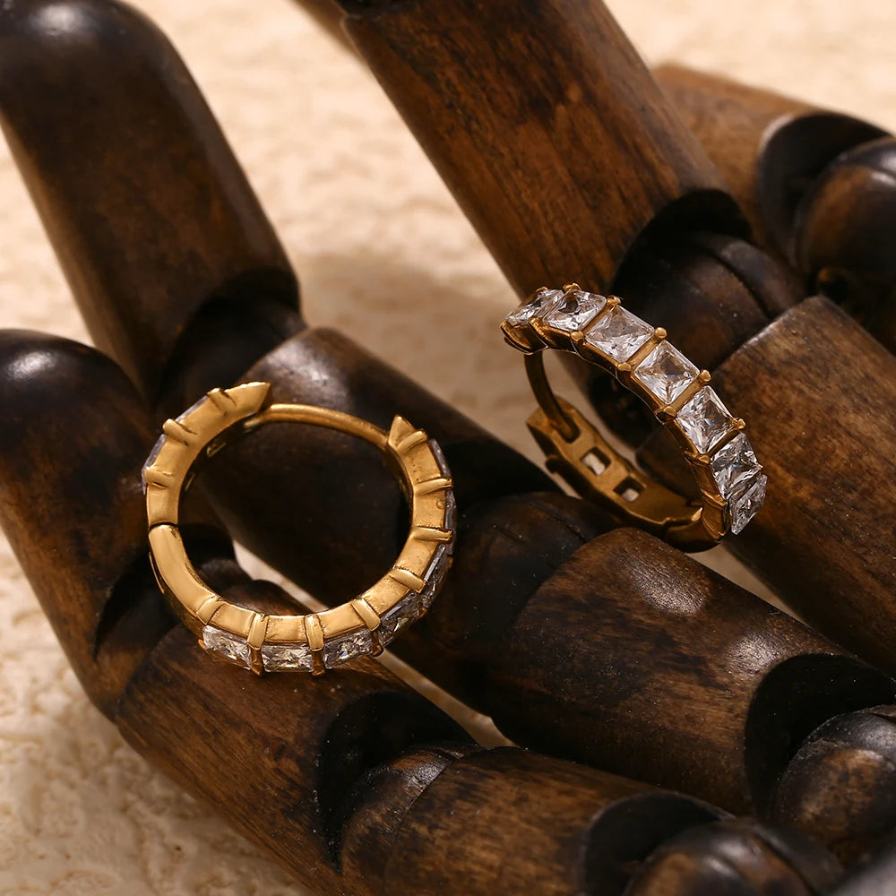 The Sovereign Princess - Cut Zircon Hoops by Vexa - Earring - Vexa