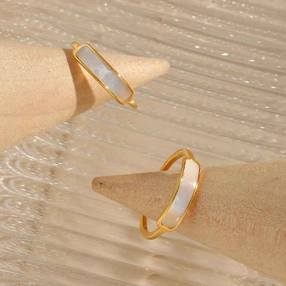 The Luminous Shell Bar Ring by Vexa - RING - Vexa