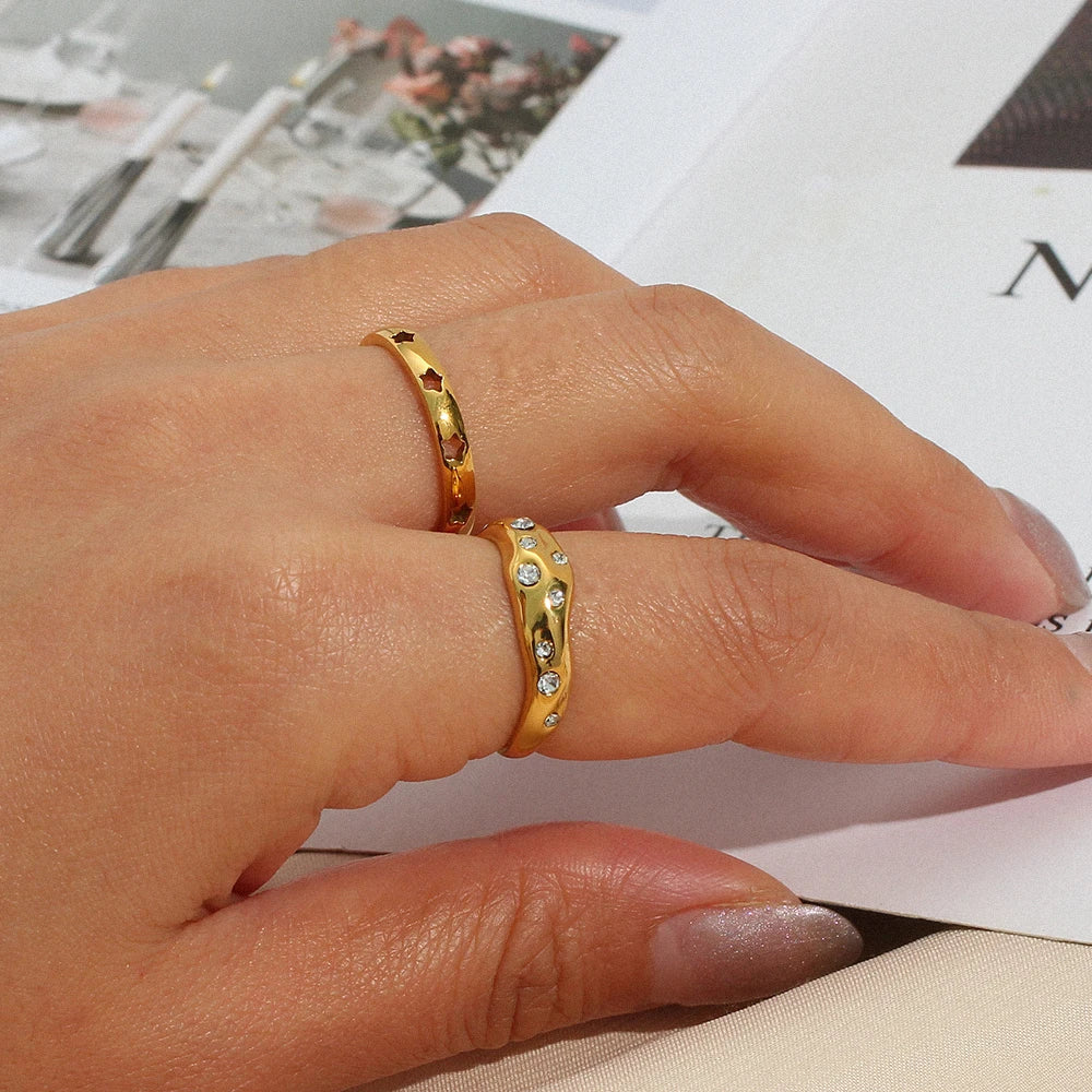 The Lyra Irregular Snake Ring by Vexa - RING - Vexa