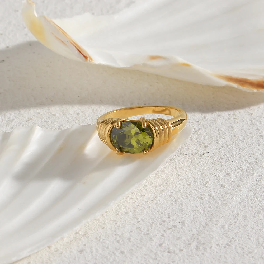The Ophelia Oval Zircon Ring by Vexa - RING - Vexa