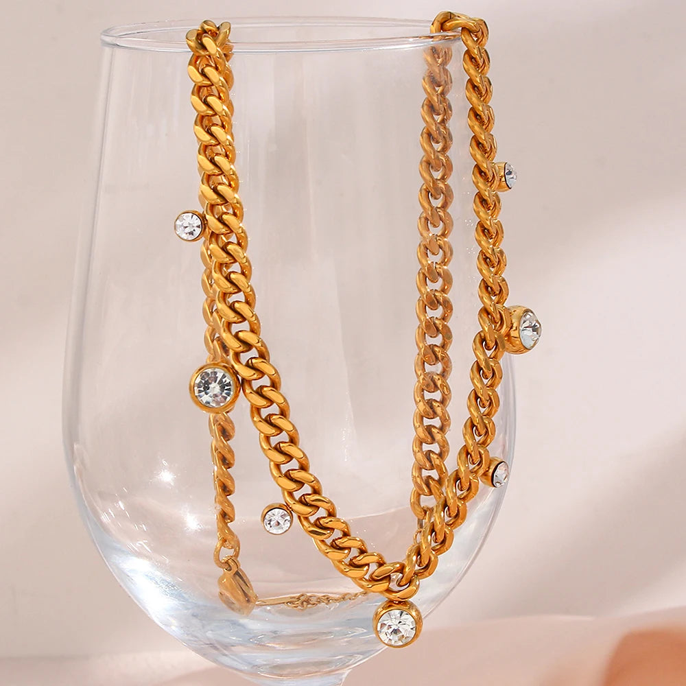 The Stella Crystal Cuban Choker by Vexa - necklace - Vexa