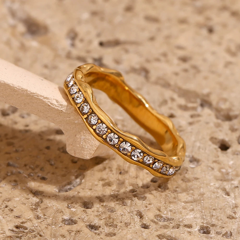 The Oceana Crystal Wave Ring by Vexa - RING - Vexa