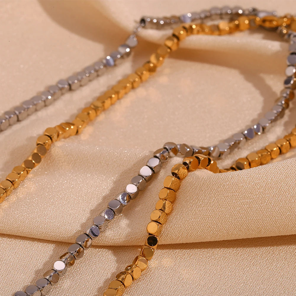 The Minimalist Cuboid Beaded Necklace by Vexa - necklace - Vexa