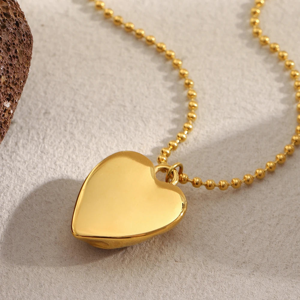 The Crimson Heart Shape Medallion Necklace by Vexa - necklace - Vexa