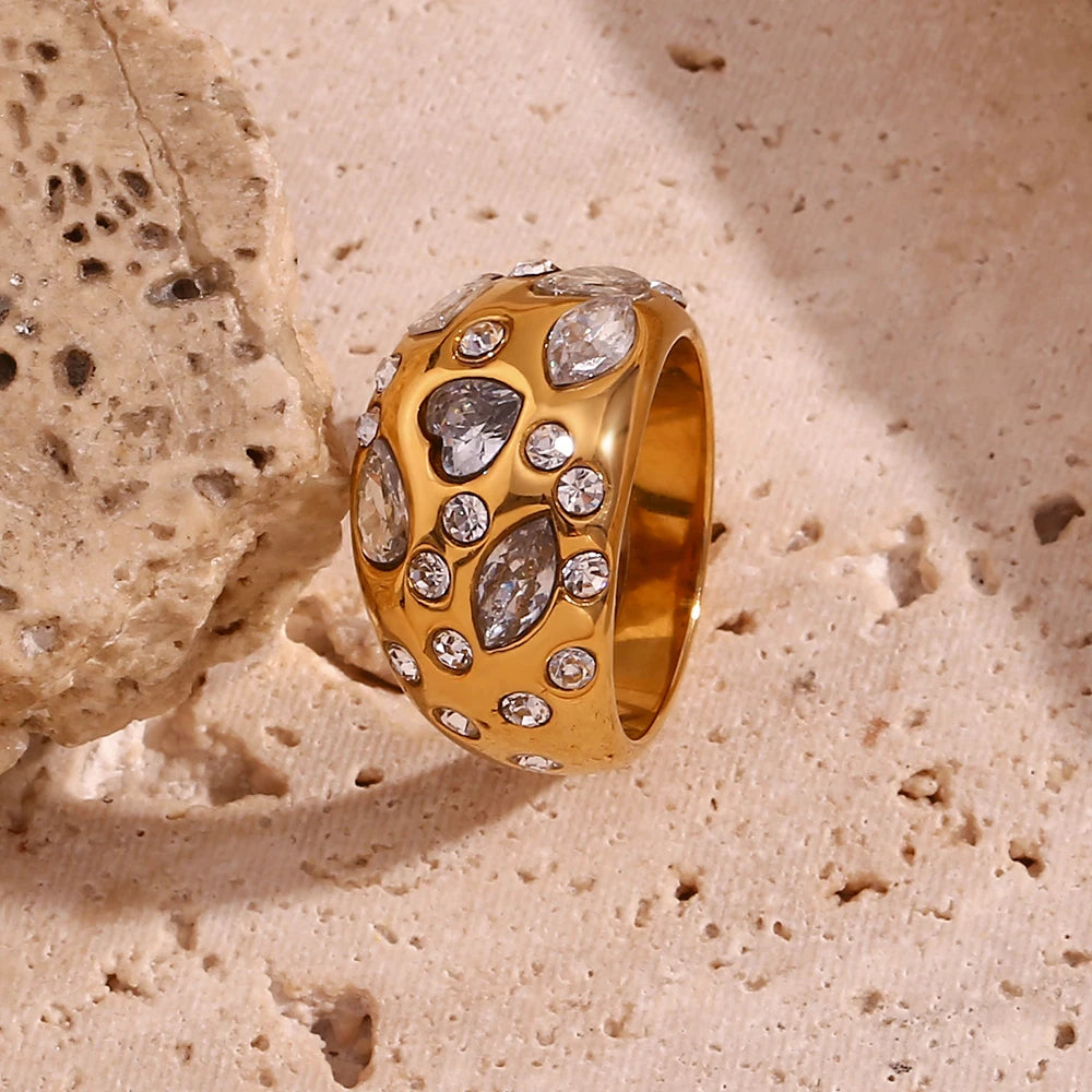 The Astra Mixed - Cut Zircon Dome Ring by Vexa - RING - Vexa