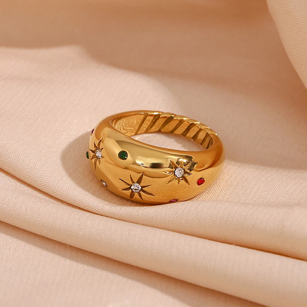 The Nova Starburst Gem Dome Ring by Vexa - RING - Vexa