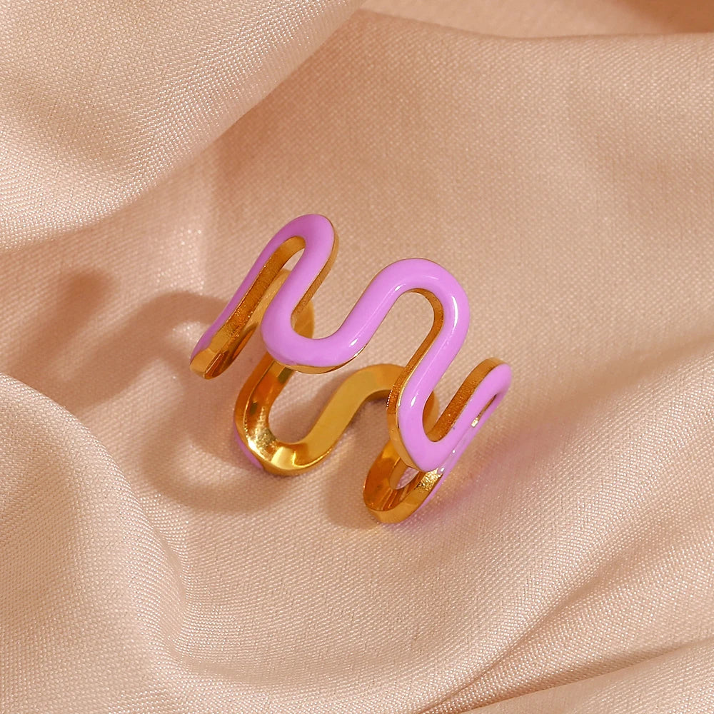 The Chroma Wave Y2K Enamel Ring by Vexa - RING - Vexa