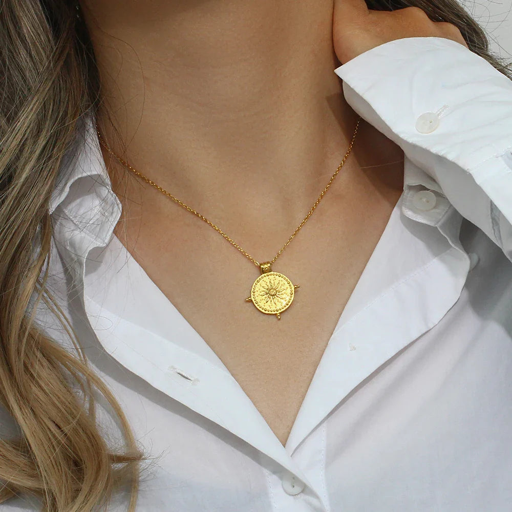 The Lumina Sun Compass Necklace by Vexa - necklace - Vexa