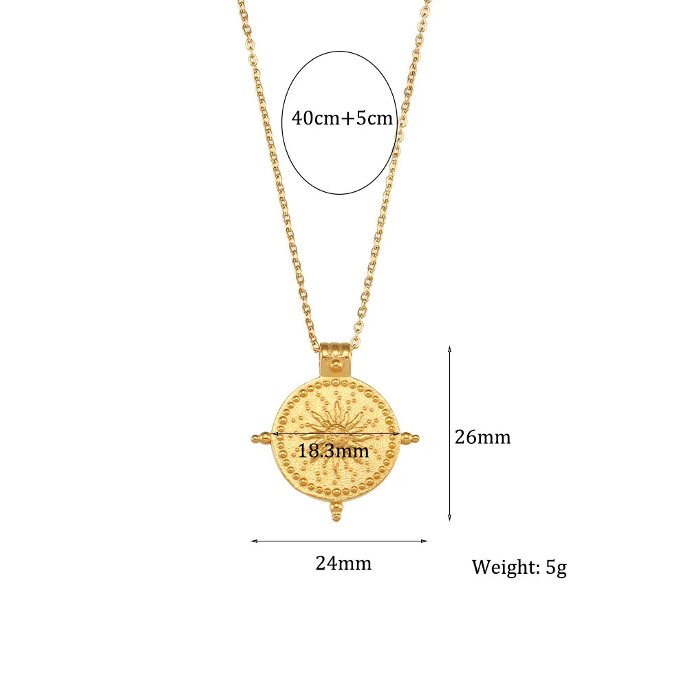 The Lumina Sun Compass Necklace by Vexa - necklace - Vexa