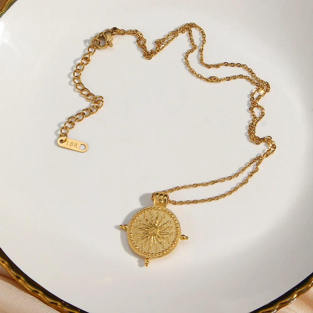 The Lumina Sun Compass Necklace by Vexa - necklace - Vexa