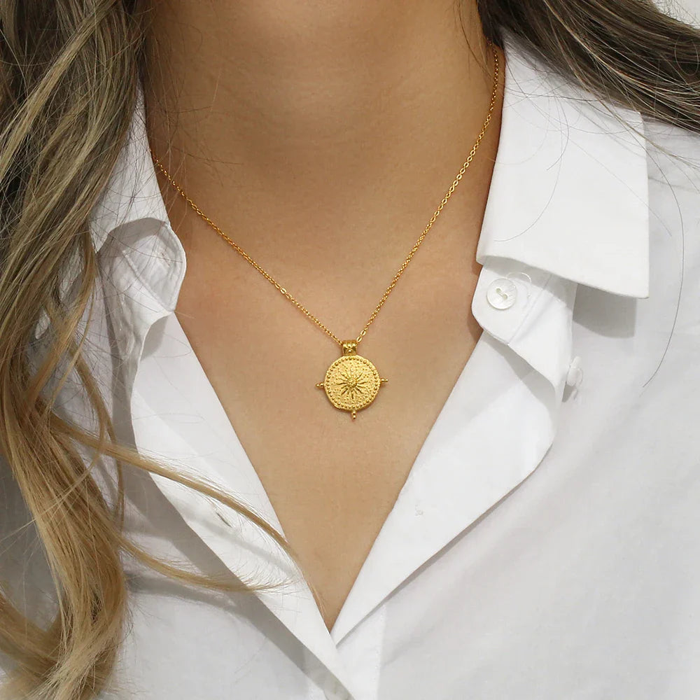 The Lumina Sun Compass Necklace by Vexa - necklace - Vexa