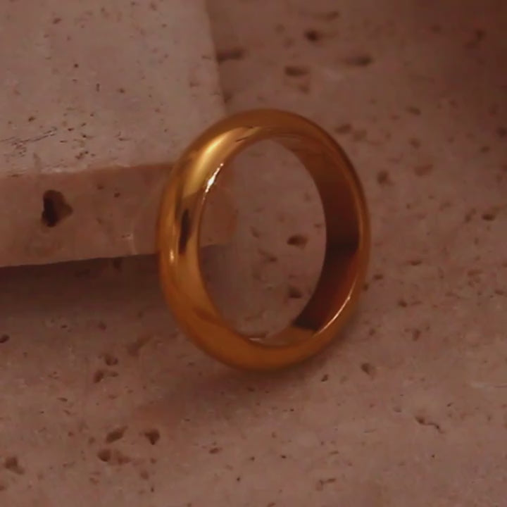 The Zenith Minimalist Dome Ring by Vexa