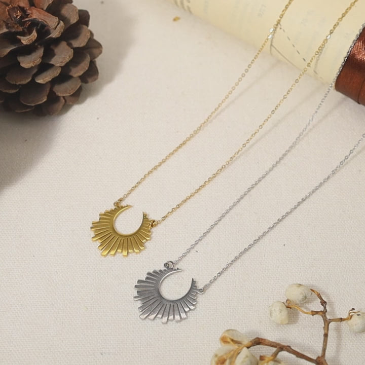 The Radiant Sunburst Pendant Necklace by Vexa