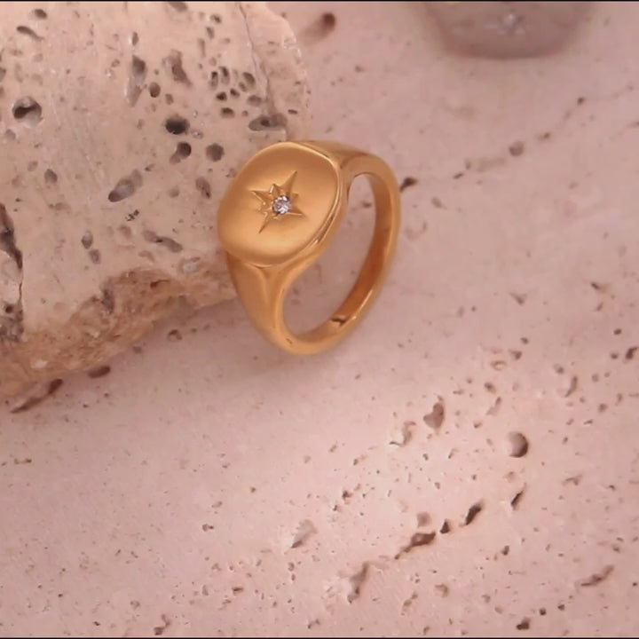 The Arctic Star Celestial Signet Ring by Vexa