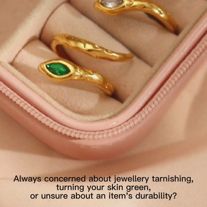 The Viper Gemstone Wrap Snake Ring by Vexa