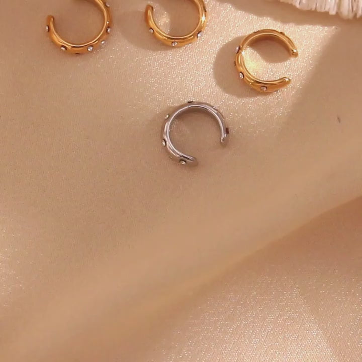 The Celeste Crystal Accent Ear Cuff by Vexa