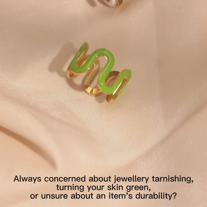 The Chroma Wave Y2K Enamel Ring by Vexa