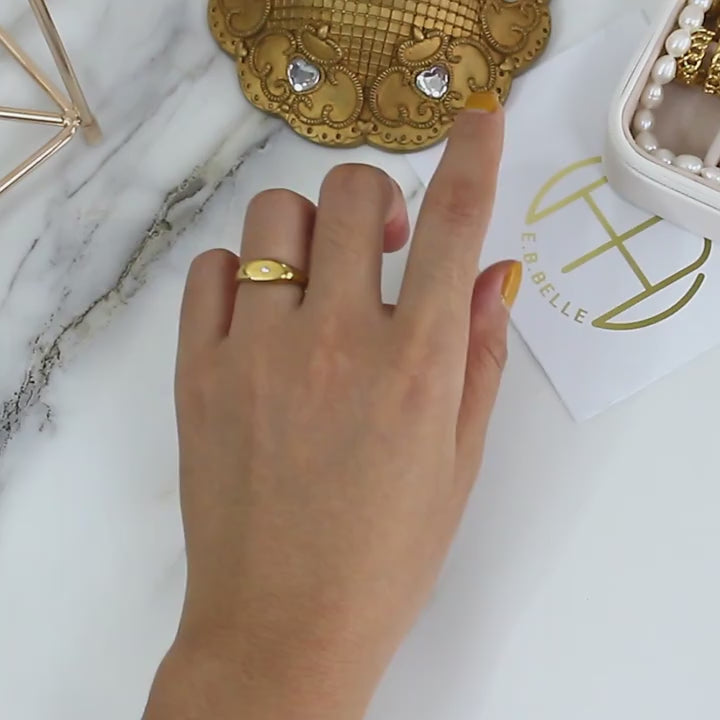 The Stella Oval Zircon Ring by Vexa
