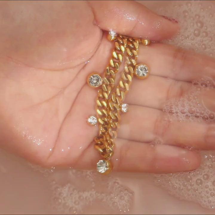 The Stella Crystal Cuban Choker by Vexa