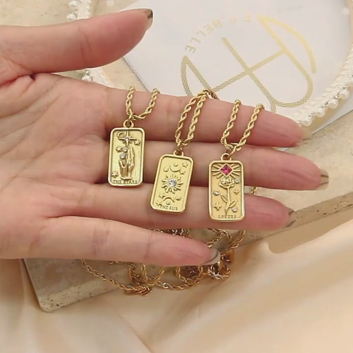 The Celestial Tarot Card Pendant Necklace by Vexa