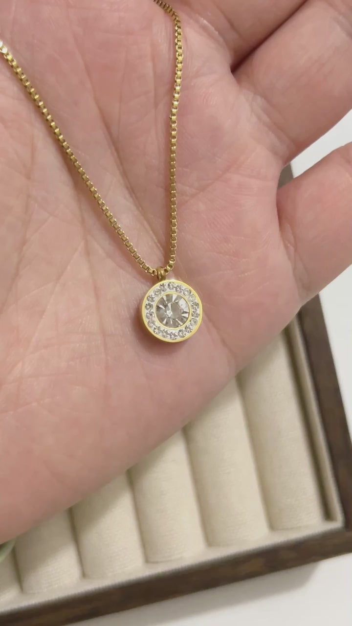 The Dazzling CZ Sparkle Pendant Necklace by Vexa
