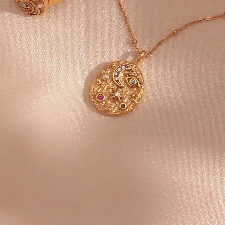 The Celestial Mosaic Coin Necklace by Vexa